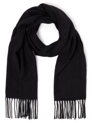 HUGO Szalik z domieszką wełny Kobiety czarny, ONE SIZE. Czarne szaliki Hugo, bez wzorów, z wełny. Za 319.95 zł.