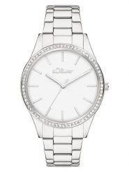 S.Oliver Zegarek kwarcowy w kolorze srebrno-białym rozmiar: onesize. Szare, analogowe zegarki S.Oliver, metalowe. Za 173.99 zł.