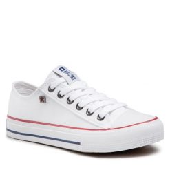 Trampki Big Star Shoes. Białe trampki BIG STAR SHOES, bez wzorów, bez zapięcia. Za 109.99 zł.