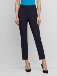 Boss Spodnie materiałowe 50490051 Granatowy Regular Fit. Niebieskie spodnie materiałowe Boss, bez wzorów, z materiału. Za 439.99 zł.