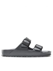 Birkenstock Klapki Arizona EVA 1001498 Szary. Szare klapki Birkenstock, bez wzorów, ze skóry, bez obcasa. Za 234.59 zł.