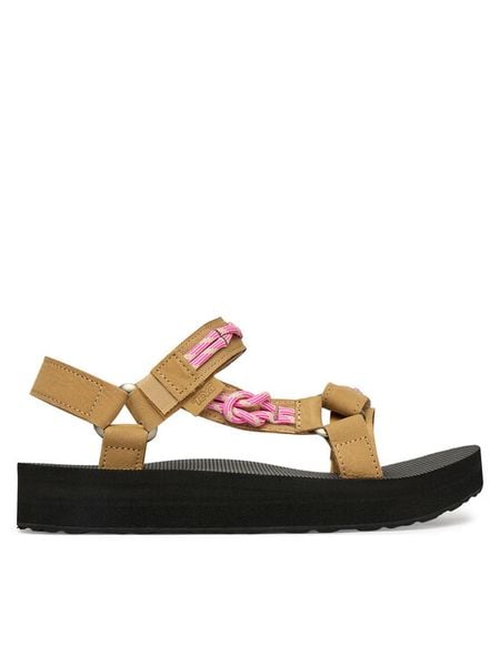 Teva Sandały Midform Universal Crafted 1173910 Beżowy. Brązowe sandały Teva, bez wzorów, z materiału, bez obcasa, na płaskiej podeszwie, bez zapięcia. Za 218.99 zł.