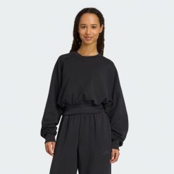 Bluza Soft Lux Loose. Czarne bluzy Adidas, m, bez wzorów, bez kaptura. Za 279.00 zł.