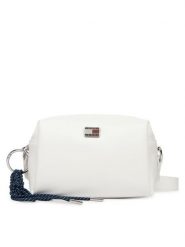 Tommy Jeans Torebka Tjw City Charm Camera Bag AW0AW18456 Biały. Białe listonoszki Tommy Jeans, bez wzorów, z jeansu, bez dodatków. Za 409.99 zł.