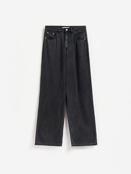 Jeansy straight - szary. Szare jeansy Reserved, bez wzorów. Za 139.99 zł.
