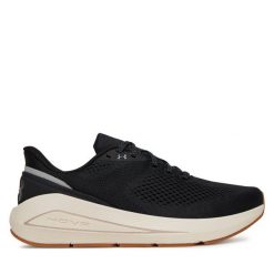 Buty do biegania Under Armour. Czarne obuwie sportowe Under Armour, bez zapięcia, do biegania. Za 319.99 zł.