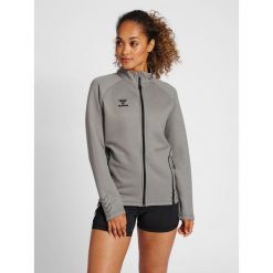 Bluza do piłki ręcznej damska Hummel Cima XK zapinana na zamek. Szare bluzy Hummel, l, bez wzorów, z dresówki, bez kaptura. W wyprzedaży za 258.30 zł.