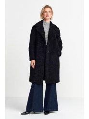 Rich&Royal Płaszcz pluszowy w kolorze czarnym rozmiar: 40. Czarne płaszcze Rich&Royal, bez wzorów, bez kaptura. Za 376.86 zł.