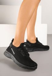 Czarne Buty Sportowe Sneakersy z Elastyczną Cholewką Ulithiela. Czarne obuwie sportowe Born2be, z jeansu, bez zapięcia, trekkingowe. Za 64.99 zł.