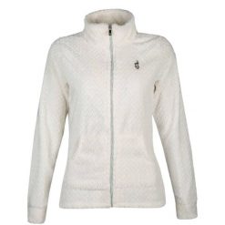 Bluza polarowa damska AULP BECCO Rozpinana z kołnierzem. Białe bluzy Aulp, na zimę, bez wzorów, z polaru, bez kaptura. Za 219.99 zł.