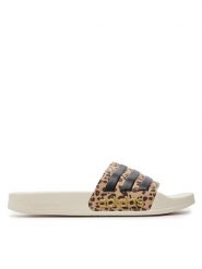 Adidas Klapki adilette Shower Slides IG3682 Brązowy. Brązowe klapki Adidas, bez wzorów, z tworzywa sztucznego, bez obcasa. Za 129.99 zł.