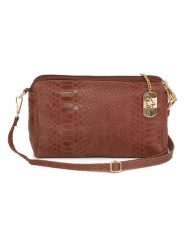 Anna Morellini Skórzana torebka "Luigina" w kolorze jasnobrązowym - 25 x 16 x 7 cm rozmiar: onesize. Brązowe torby na ramię Anna Morellini, bez wzorów, z materiału, na ramię, bez dodatków. Za 173.99 zł.