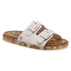 Klapki Melissa. Czarne klapki Melissa, bez wzorów, bez obcasa. Za 348.99 zł.