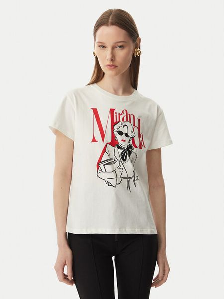 Rinascimento T-Shirt CFC0129301003 Biały Regular Fit. Białe t-shirty Rinascimento, m, bez wzorów, z bawełny, bez kołnierzyka, bez ramiączek. Za 160.99 zł.