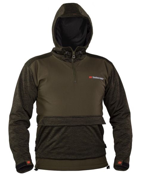 Softshell Bluza wędkarska z kapturem. Zielone bluzy TANDEM BAITS, l, bez wzorów, z materiału, z kapturem. Za 234.62 zł.