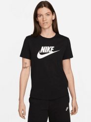 Nike Sportswear Koszulka w kolorze czarnym rozmiar: M. Czarne bluzki Nike Sportswear, m, bez wzorów, bez kołnierzyka, bez ramiączek. Za 96.83 zł.
