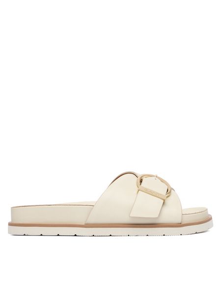 Gant Klapki 32501254 Biały. Białe klapki GANT, bez wzorów, ze skóry, bez obcasa. Za 459.99 zł.