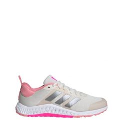 Buty treningowe Everyset. Białe obuwie sportowe Adidas, z materiału, bez zapięcia, na fitness i siłownię. W wyprzedaży za 363.05 zł.