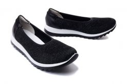 IGI&CO 1660000 recy/nero, półbuty damskie. Czarne baleriny IGI&CO, bez wzorów, bez obcasa, na koturnie. Za 149.95 zł.