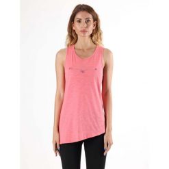 Odzież sportowa z bawełna na co dzień na siłownię. Czerwona koszulki sportowe LEONE 1947 APPAREL, bez wzorów, z bawełny, bez ramiączek, na fitness i siłownię. W wyprzedaży za 69.47 zł.