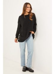 Soft Cashmere Sweter w kolorze czarnym rozmiar: 38/40. Czarne swetry Soft Cashmere, z aplikacjami, z kaszmiru, bez ramiączek. Za 170.07 zł.