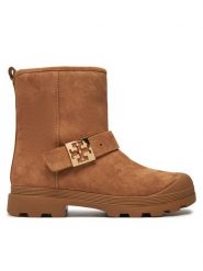 Tory Burch Botki 165418 Brązowy. Brązowe botki Tory Burch, bez wzorów, ze skóry, bez obcasa, na płaskiej podeszwie, bez zapięcia. Za 2,299.00 zł.