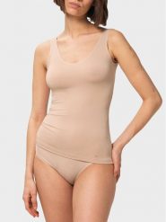 Triumph Top Smart Natural 10213349 Beżowy Slim Fit. Brązowe topy Triumph, bez wzorów, bez kołnierzyka, bez ramiączek. Za 98.00 zł.
