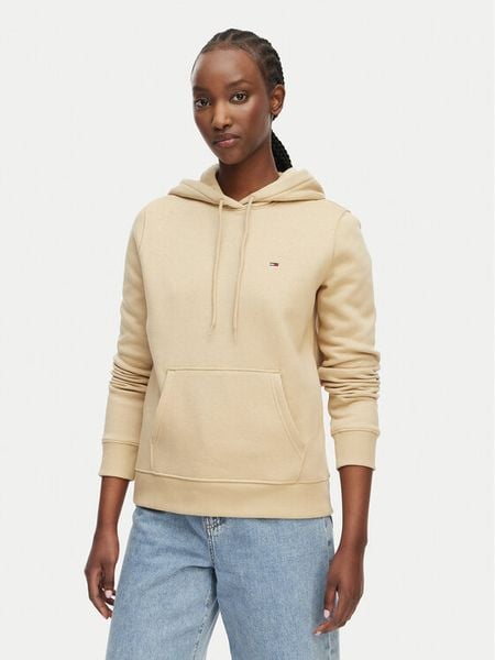 Tommy Jeans Bluza Flag DW0DW19958 Beżowy jasny Regular Fit. Brązowe bluzy Tommy Jeans, l, bez wzorów, z bawełny, bez kaptura. Za 296.99 zł.