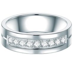 Trilani Pierścionek ze stali szlachetnej Stal szlachetna Cyrkonia srebrny Pierścionki 1 ct Damski. Szare pierścionki Trilani, z cyrkonią, srebrne. Za 149.99 zł.