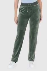 JUICY COUTURE Welurowe zielone spodnie dresowe damskie diamante bottoms, Rozmiar S. Zielone spodnie dresowe Juicy Couture, s, bez wzorów, z dresówki. W wyprzedaży za 299.99 zł.