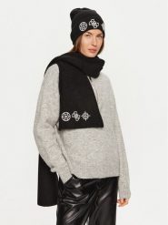 Guess Szalik AW5178 POL03 Czarny. Czarne rękawiczki Guess, z aplikacjami, z materiału. Za 299.99 zł.