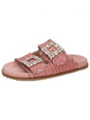 MELVIN & HAMILTON Skórzane klapki "Eve 1" w kolorze jasnoróżowym rozmiar: 40. Różowe klapki Melvin & Hamilton, bez wzorów, z otwartym noskiem, bez obcasa. Za 347.99 zł.