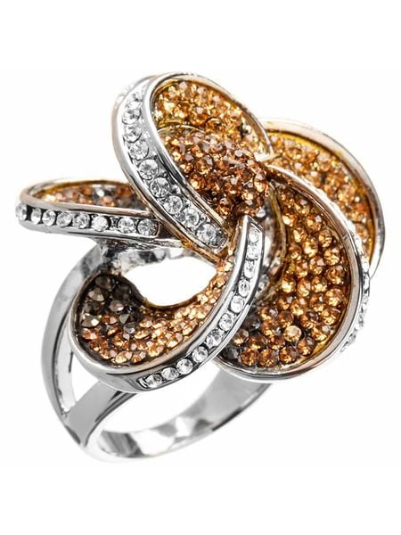 MENTHE À L'O Pierścionek z kryształami rozmiar: 54. Brązowe pierścionki MENTHE À L'O, z kryształem. Za 204.48 zł.