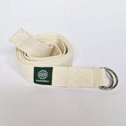 Pasek do jogi z bawełny organicznej Samarali. Brązowe paski SAMARALI, bez wzorów, z bawełny, sportowe. Za 99.00 zł.