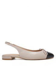 Stuart Weitzman Sandały Sleek Bow SJ075 Beżowy. Brązowe sandały Stuart Weitzman, bez wzorów, ze skóry, bez obcasa, na płaskiej podeszwie, bez zapięcia. Za 1,059.00 zł.