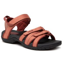 Sandały Teva. Brązowe sandały Teva, bez wzorów, sportowe, bez obcasa, bez zapięcia. Za 379.99 zł.