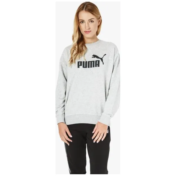 Puma Bluza Ess Logo Crew Tr , szary, rozmiar M. Szare bluzy Puma, m, bez wzorów, z bawełny, bez kaptura. W wyprzedaży za 129.99 zł.