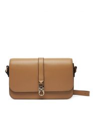 Tommy Hilfiger Torebka Th Libre Flap Crossover AW0AW17723 Brązowy. Brązowe listonoszki TOMMY HILFIGER, bez wzorów, ze skóry, bez dodatków. Za 649.99 zł.