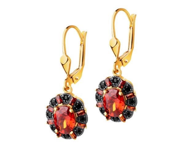 Złote kolczyki z cyrkoniami. Żółte kolczyki Apart, z cyrkonią, złote. Za 2,799.00 zł.