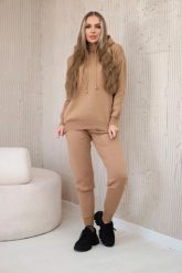Komplet sweterkowy Bluza + Spodnie camelowy. Bluzy KESI, l, bez wzorów, z poliesteru, bez kaptura. Za 317.83 zł.