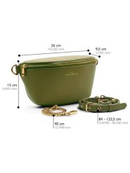 ATELIERS SAINT GERMAIN Skórzana saszetka w kolorze khaki - 26 x 15 x 9,5 cm rozmiar: onesize. Brązowe torby na ramię ATELIERS SAINT GERMAIN, bez wzorów, z materiału, sportowe, bez dodatków. Za 304.99 zł.