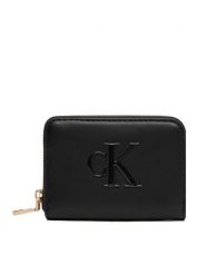 Calvin Klein Portfel LV04F1154G Czarny. Czarne portfele Calvin Klein, bez wzorów, ze skóry. Za 209.99 zł.