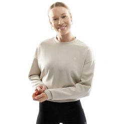 Bluza treningowa crop top dla kobiet Fitness Siroko Ignite. Brązowe bluzy SIROKO, l, bez wzorów, z materiału, bez kaptura. Za 148.00 zł.