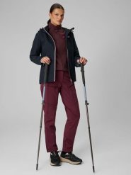 4F Spodnie trekkingowe softshell wiatroodporne membrana 8000 damskie - burgundowe XXL. Czerwone spodnie materiałowe 4f, l, bez wzorów, z materiału, trekkingowe. Za 399.99 zł.