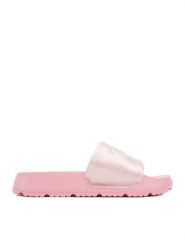 Juicy Couture Klapki PJC5 Różowy. Czerwone klapki Juicy Couture, bez wzorów, z materiału, bez obcasa. Za 119.99 zł.