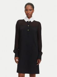 KARL LAGERFELD Sukienka codzienna A3W13020 Czarny Regular Fit. Czarne sukienki KARL LAGERFELD, na co dzień, bez wzorów, z wiskozy, bez kołnierzyka, bez ramiączek, proste. Za 1,299.00 zł.