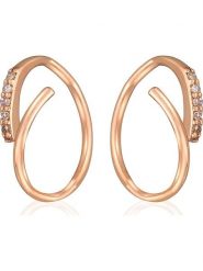 DIAMANTA Złote kolczyki "Joli tourbillon diamant" z diamentami rozmiar: onesize. Żółte kolczyki DIAMANTA, z diamentem, złote, z zapięciem typu bigiel. Za 904.99 zł.