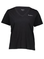 Pepe Jeans Koszulka w kolorze czarnym rozmiar: XS. Czarne bluzki Pepe Jeans, xs, bez wzorów, z bawełny, bez kołnierzyka, bez ramiączek. Za 48.39 zł.