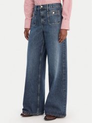 Tommy Hilfiger Jeansy WW0WW49387 Niebieski Wide Leg. Niebieskie jeansy TOMMY HILFIGER, bez wzorów. Za 649.99 zł.