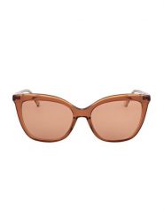 Longchamp Damskie okulary przeciwsłoneczne w kolorze jasnobrązowym rozmiar: 55. Brązowe okulary przeciwsłoneczne Longchamp, bez wzorów, z tworzywa sztucznego. Za 266.66 zł.